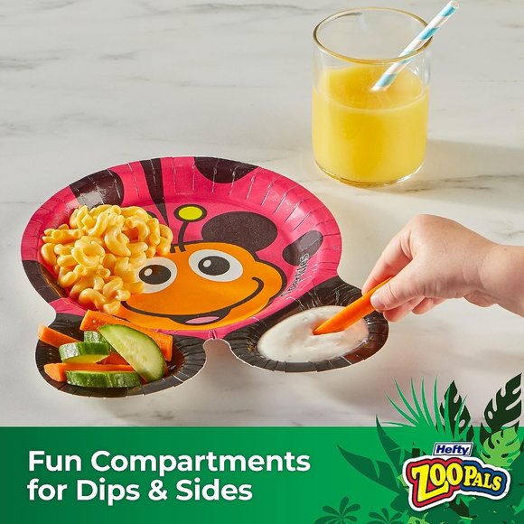 Hefty Zoo Pals Party Edition Paper Plates for Kids, 20 Count - Picture 2 of 6